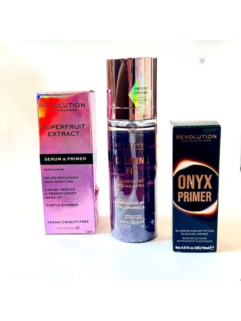 REVOLUTION Makeup 3-Piece Glow & Prep Bundle | NWT - Picture 5 of 5